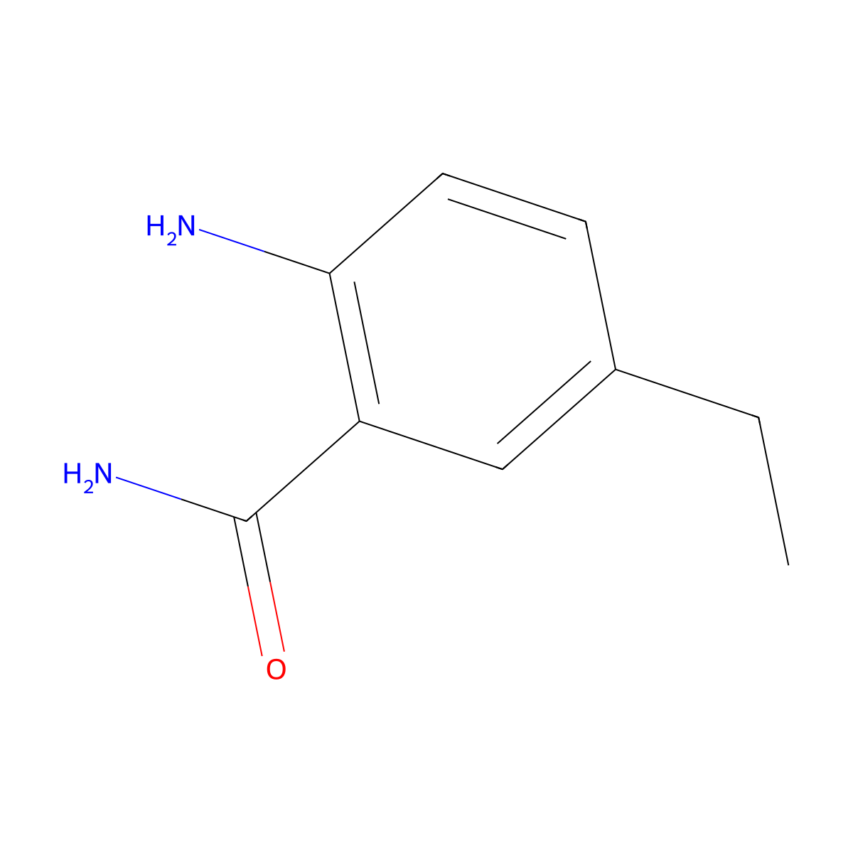 2-Amino-5-ethylbenzamide molecular structure, CAS 1093985-93-3