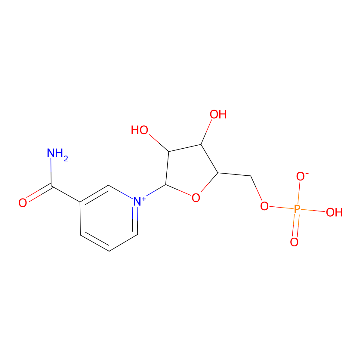 Nicotinamide Mononucleotide molecular structure, CAS 1094-61-7
