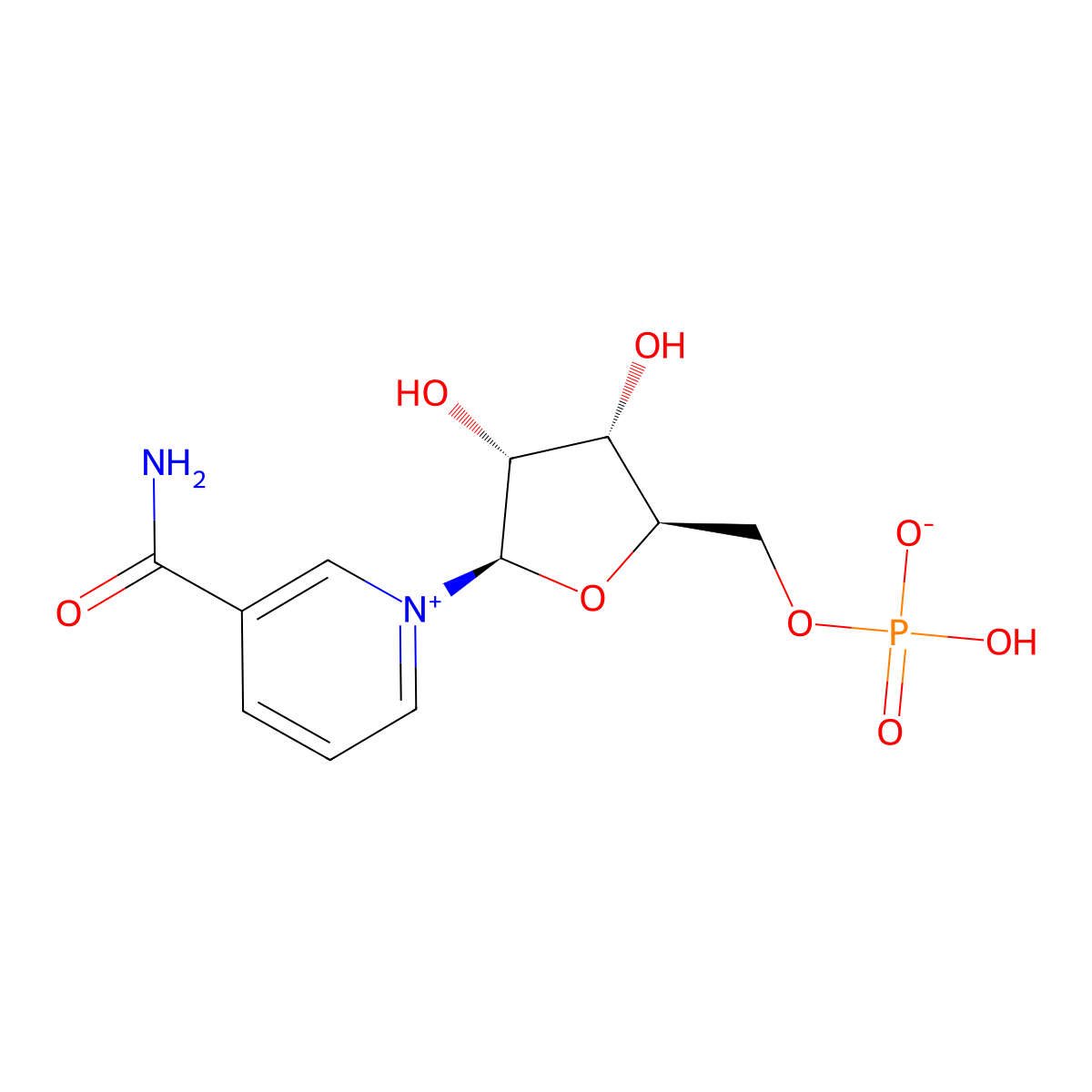 Nicotinamide Mononucleotide molecular structure, CAS 1094-61-7
