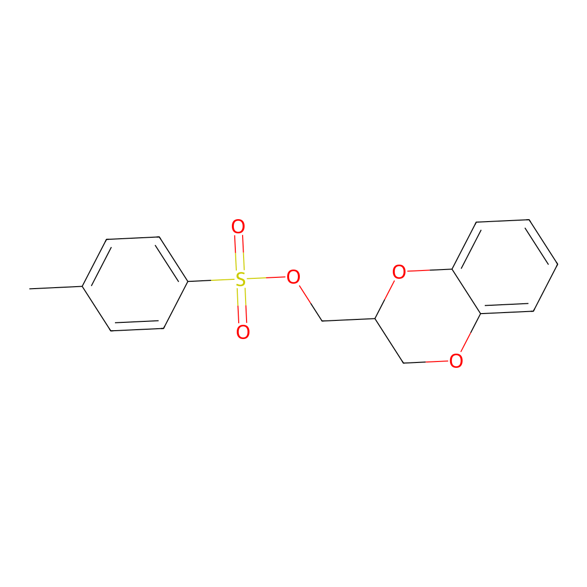 (2,3-Dihydrobenzo[b][1,4]dioxin-2-yl)methyl 4-methylbenzenesulfonate molecular structure, CAS 1094-91-3