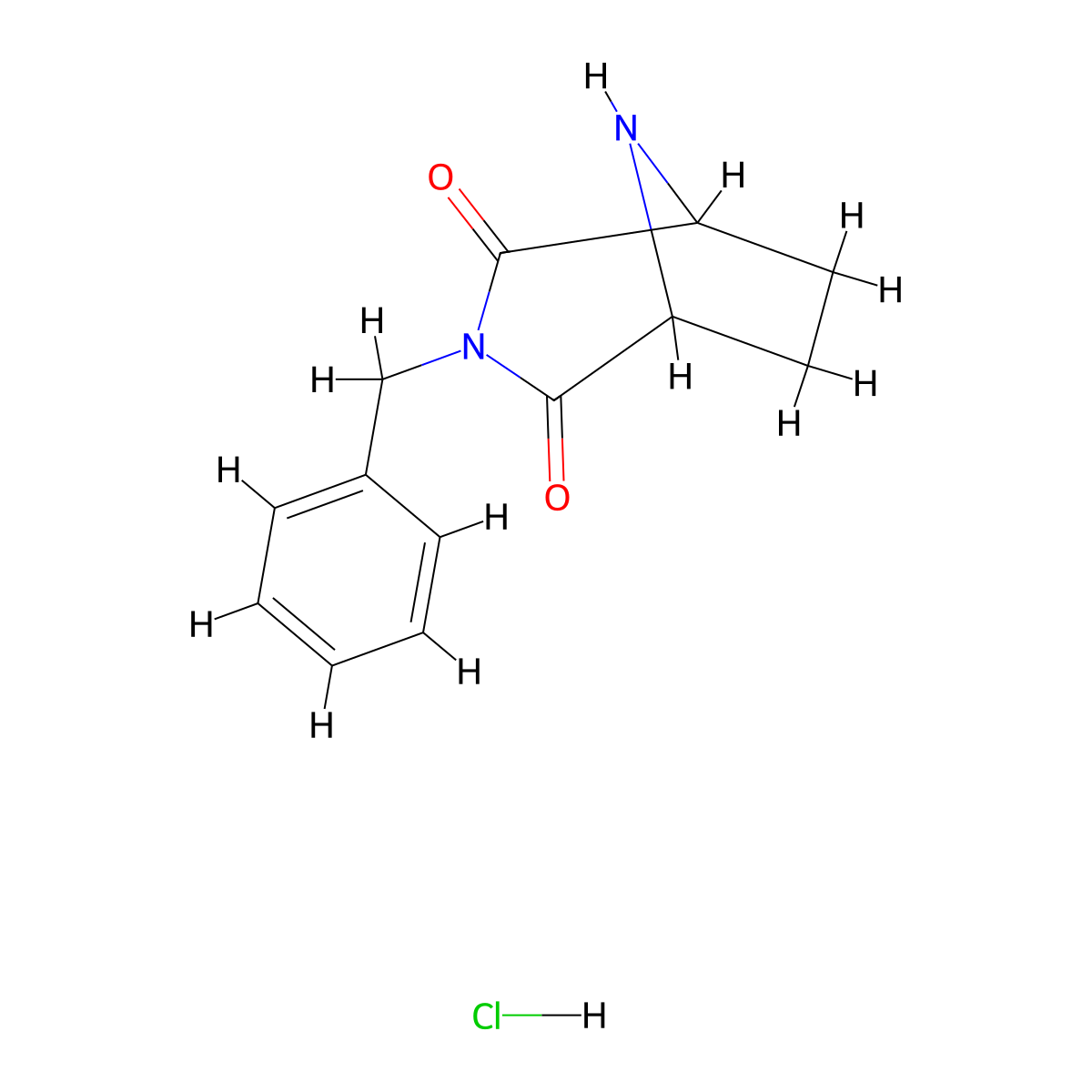 3-Benzyl-3,8-diazabicyclo[3.2.1]octane-2,4-dione hydrochloride molecular structure, CAS 109402-03-1