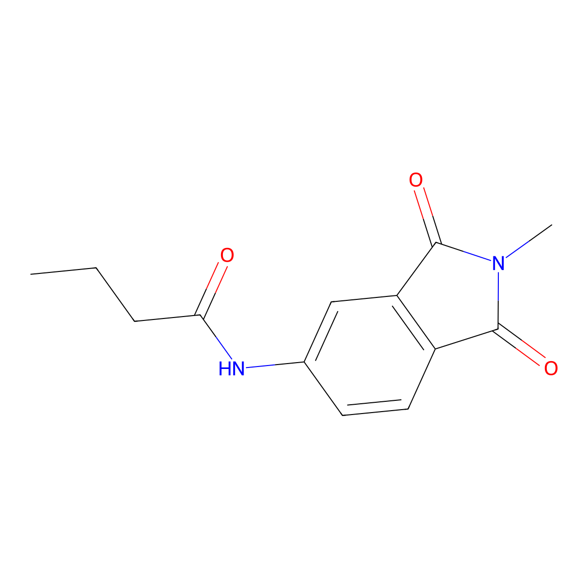 N-(2-methyl-1,3-dioxo-2,3-dihydro-1H-isoindol-5-yl)butanamide molecular structure, CAS 109402-07-5