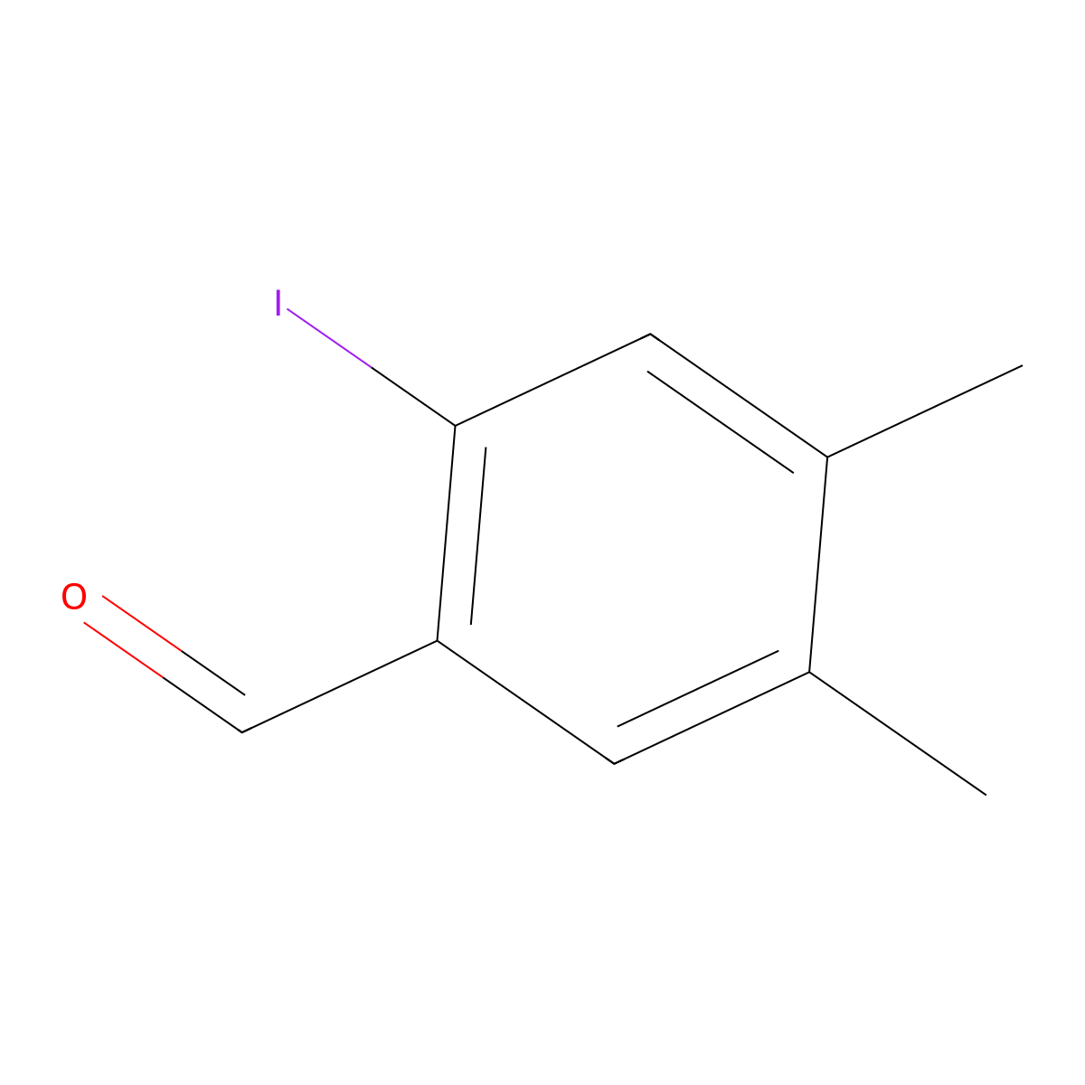 2-Iodo-4,5-dimethylbenzaldehyde molecular structure, CAS 1094026-85-3