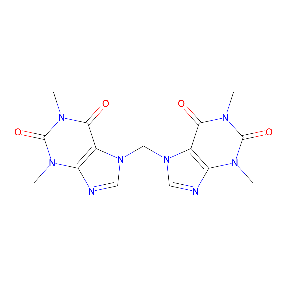 7-[(1,3-Dimethyl-2,6-dioxopurin-7-yl)methyl]-1,3-dimethylpurine-2,6-dione molecular structure, CAS 109403-76-1