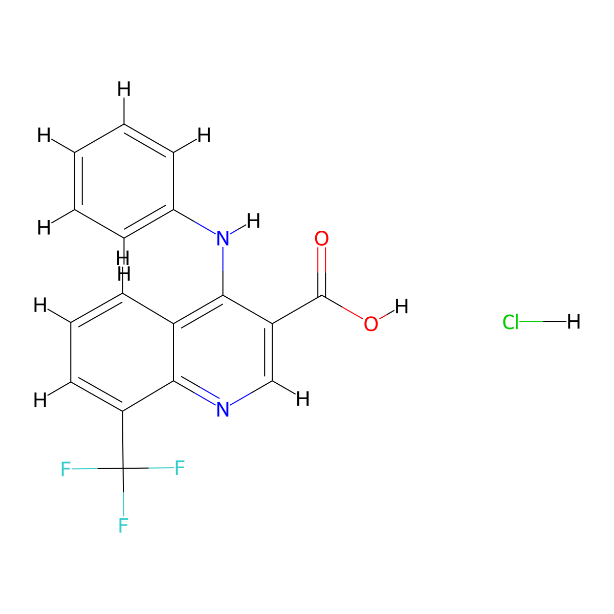 4-(Phenylamino)-8-(trifluoromethyl)quinoline-3-carboxylic acid hydrochloride molecular structure, CAS 1094030-76-8