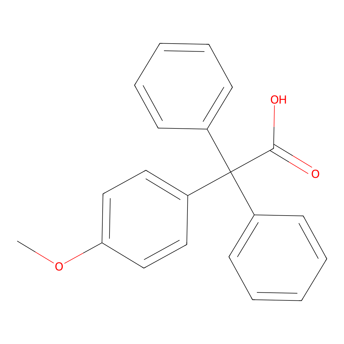 2-(4-Methoxyphenyl)-2,2-diphenylacetic acid molecular structure, CAS 1094039-07-2