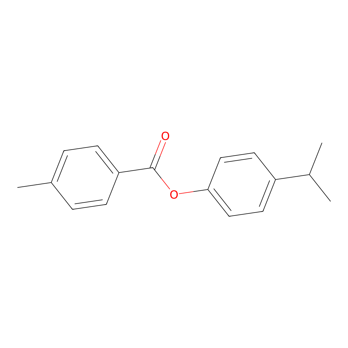 4-Isopropylphenyl 4-methylbenzoate molecular structure, CAS 109404-70-8