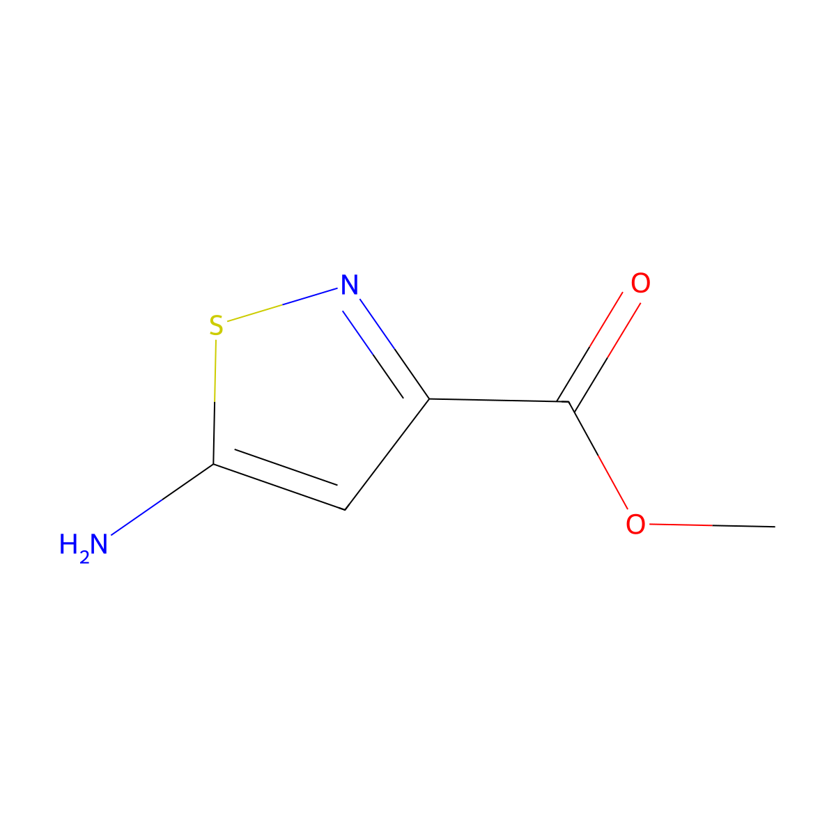 Methyl 5-aminoisothiazole-3-carboxylate molecular structure, CAS 1094070-51-5