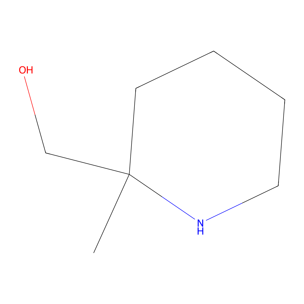 (2-Methylpiperidin-2-yl)methanol molecular structure, CAS 1094071-26-7