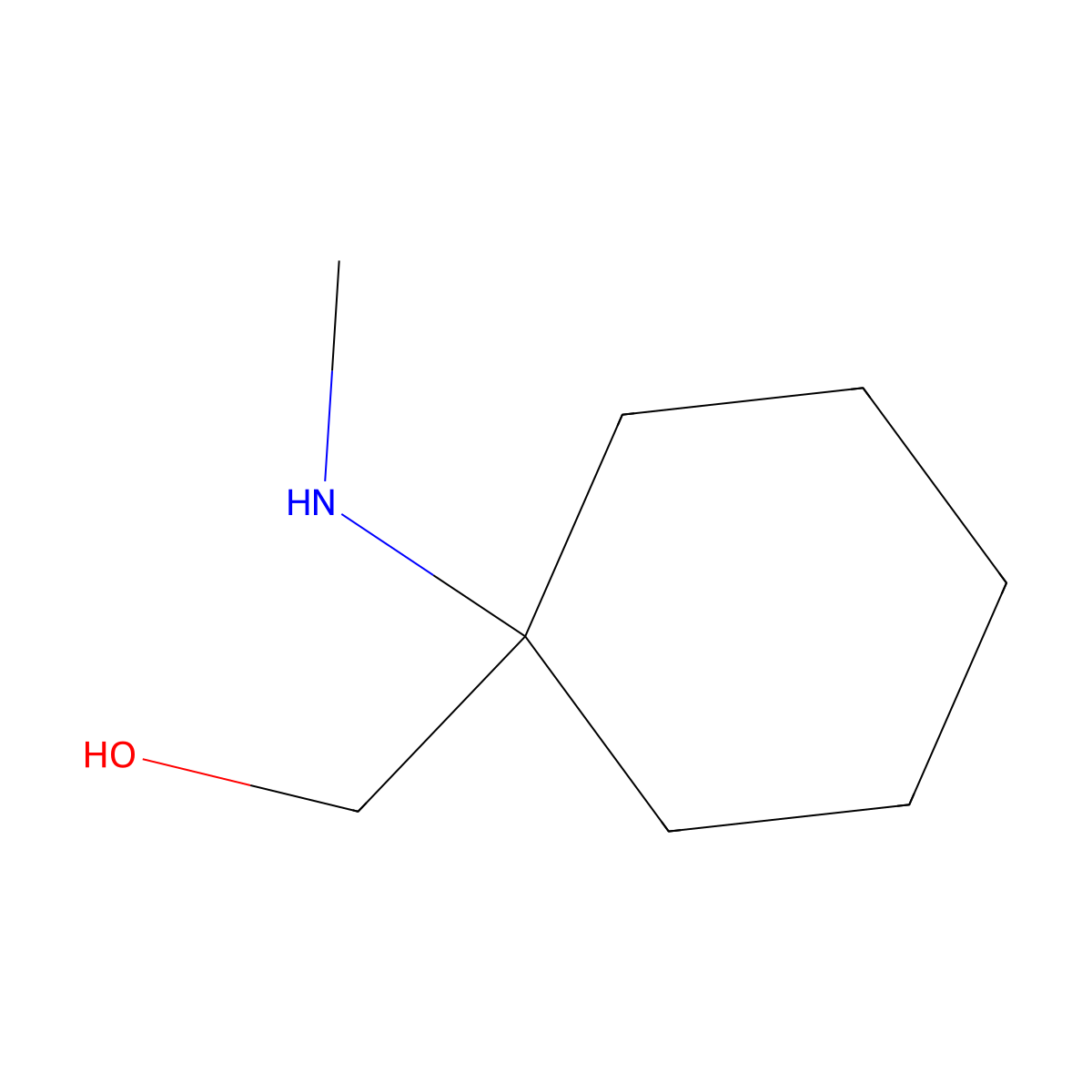 [1-(Methylamino)cyclohexyl]methanol molecular structure, CAS 1094071-92-7