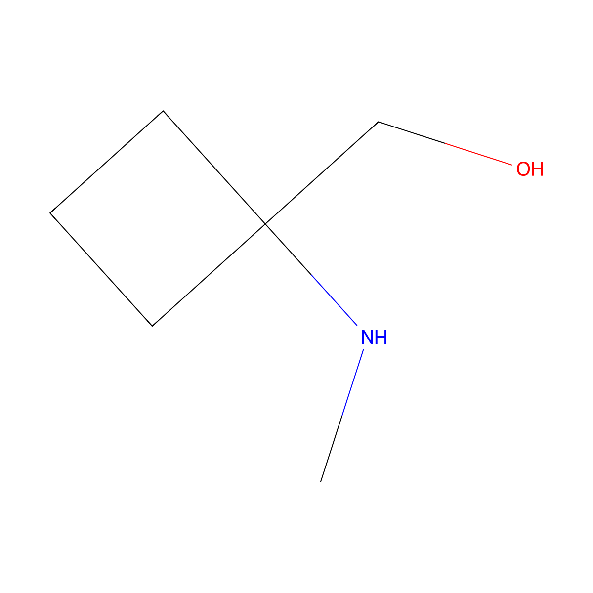 [1-(Methylamino)cyclobutyl]methanol molecular structure, CAS 1094071-93-8
