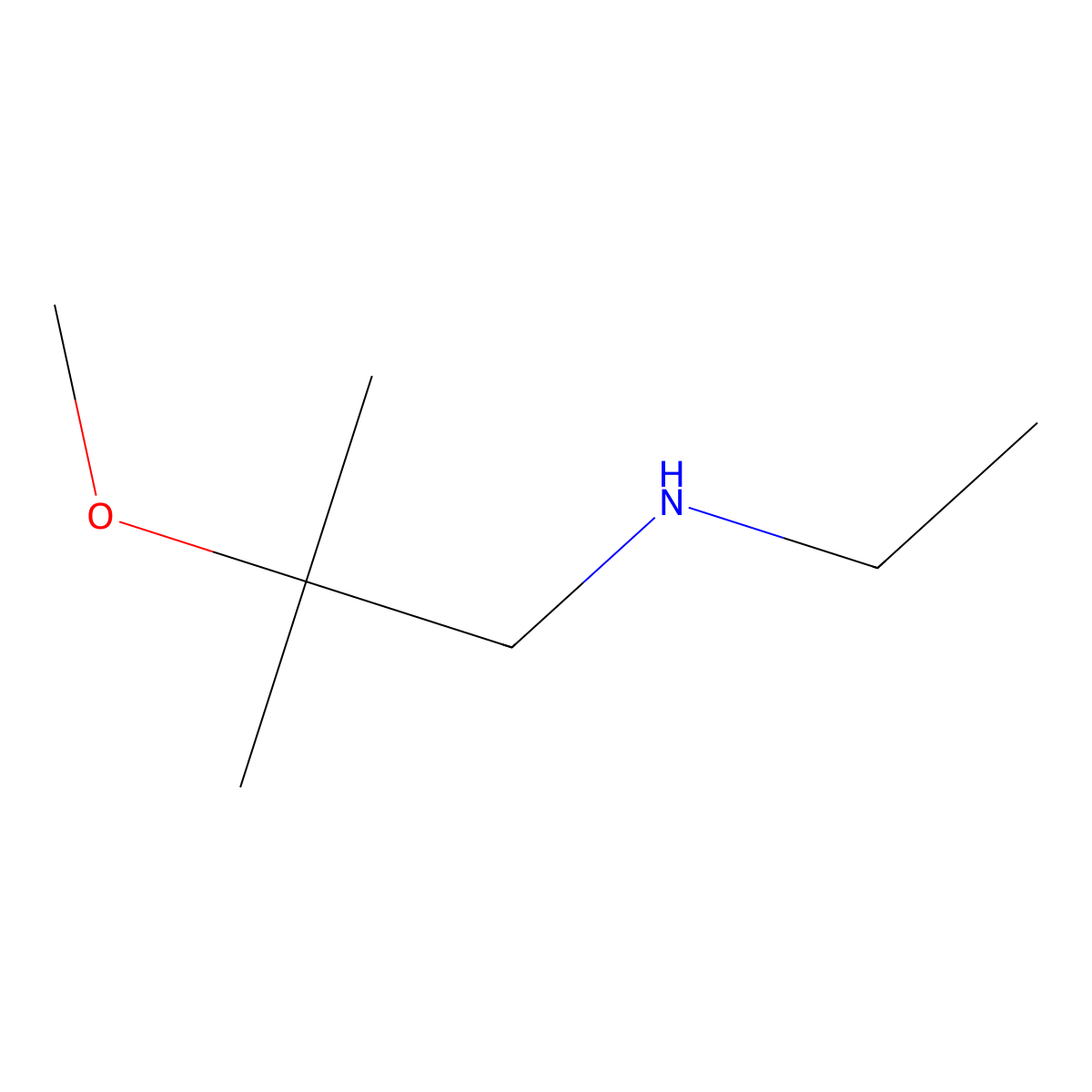 Ethyl(2-methoxy-2-methylpropyl)amine molecular structure, CAS 1094071-95-0