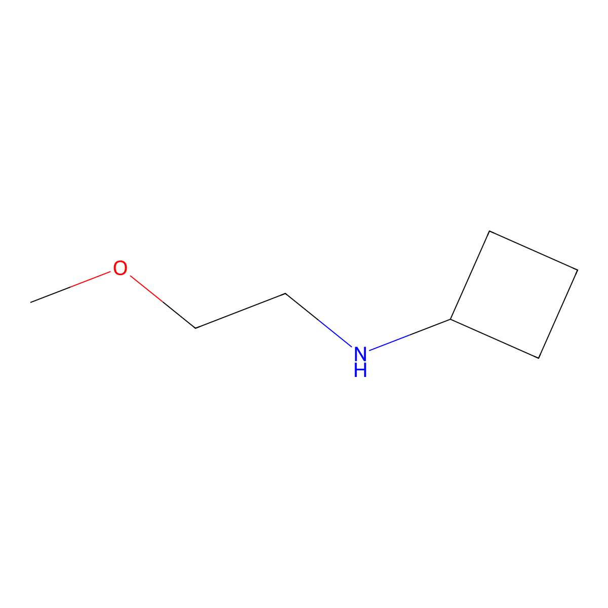 N-(2-methoxyethyl)cyclobutanamine molecular structure, CAS 1094072-00-0