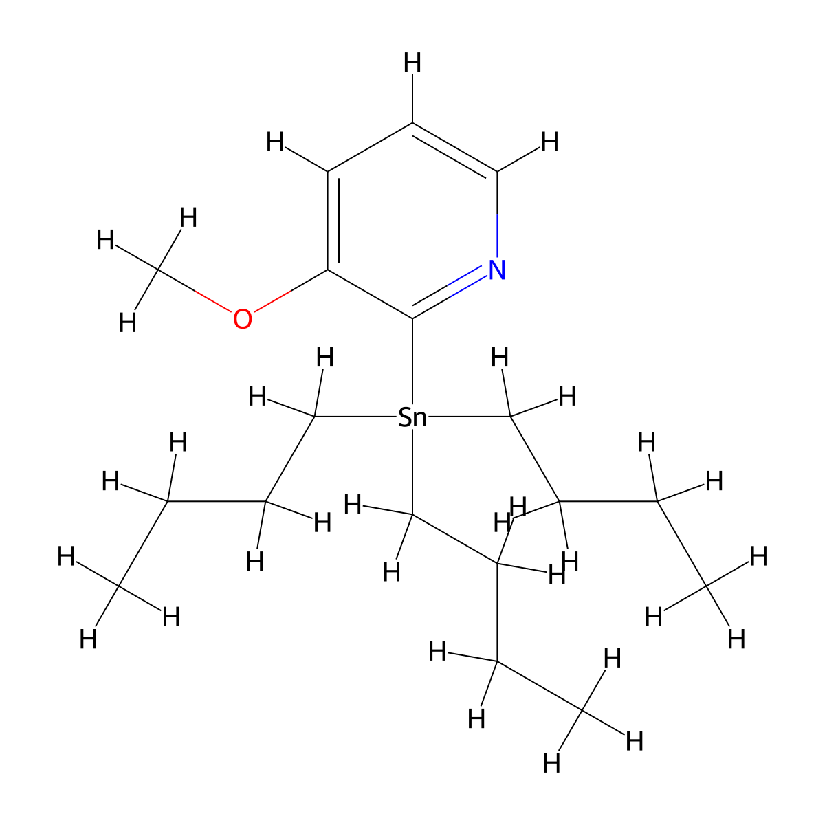 3-Methoxy-2-(tributylstannyl)pyridine molecular structure, CAS 1094072-15-7