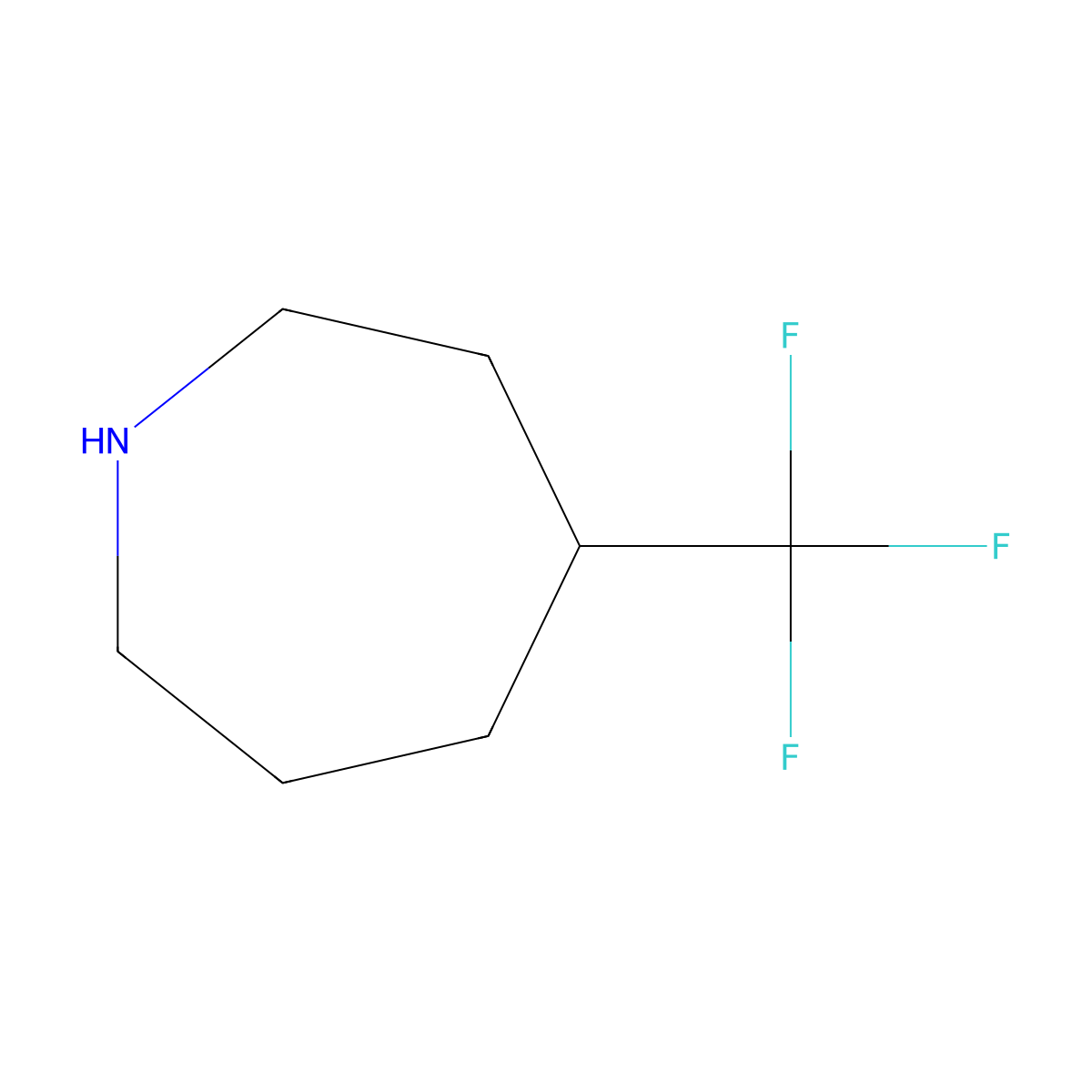 Hexahydro-4-(trifluoromethyl)-1H-azepine molecular structure, CAS 1094073-74-1