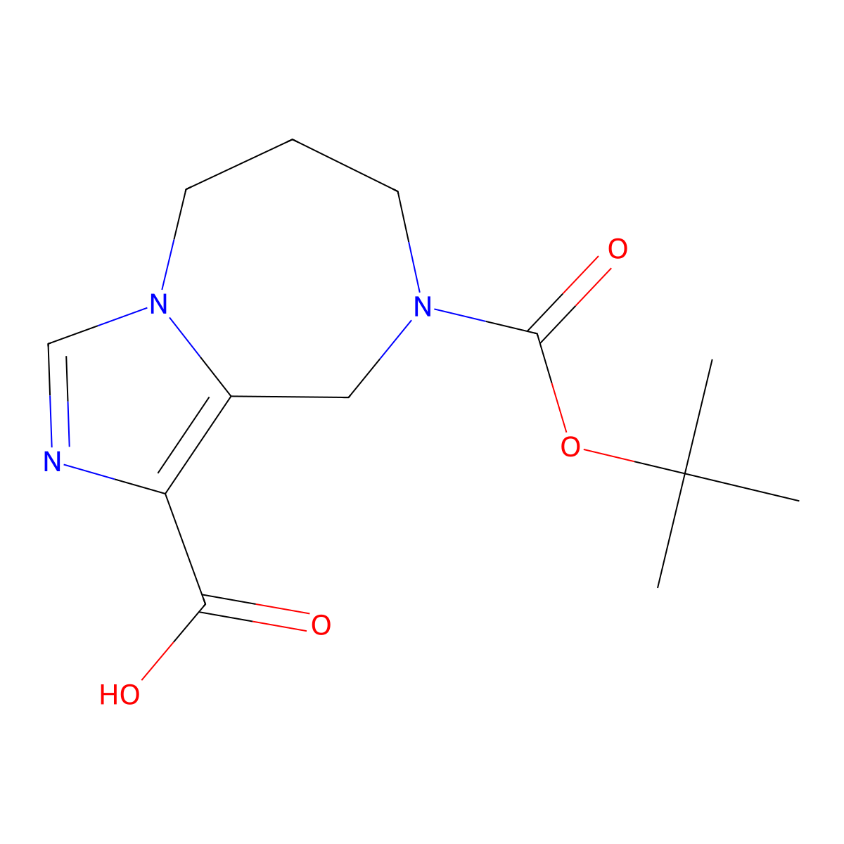8-(Tert-butoxycarbonyl)-6,7,8,9-tetrahydro-5h-imidazo[1,5-a][1,4]diazepine-1-carboxylic acid molecular structure, CAS 1094092-07-5