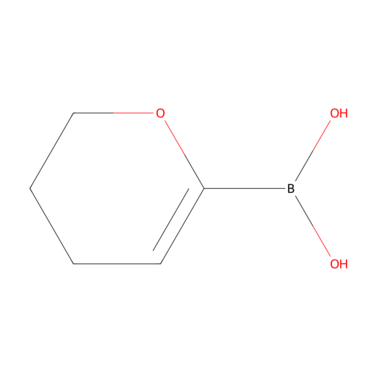 (3,4-Dihydro-2H-pyran-6-yl)boronic acid molecular structure, CAS 1094092-19-9