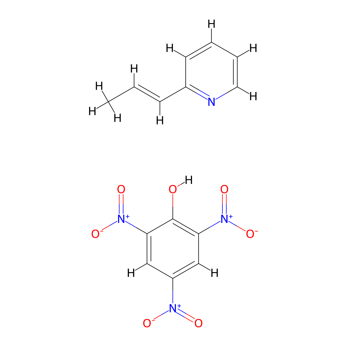 2,4,6-Trinitrophenol; 2-[(1E)-prop-1-en-1-yl]pyridine molecular structure, CAS 109410-54-0