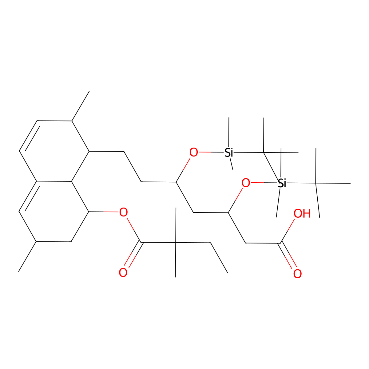 3,5-Bis(tert-butyldimethylsilyl) Simvastatin Hydroxy Acid molecular structure, CAS 1094101-38-8