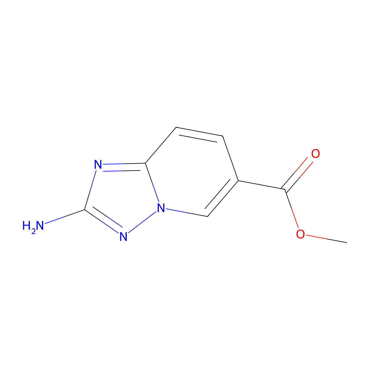 Methyl 2-amino(1,2,4)triazolo(1,5-a)pyridine-6-carboxylate molecular structure, CAS 1094107-41-1