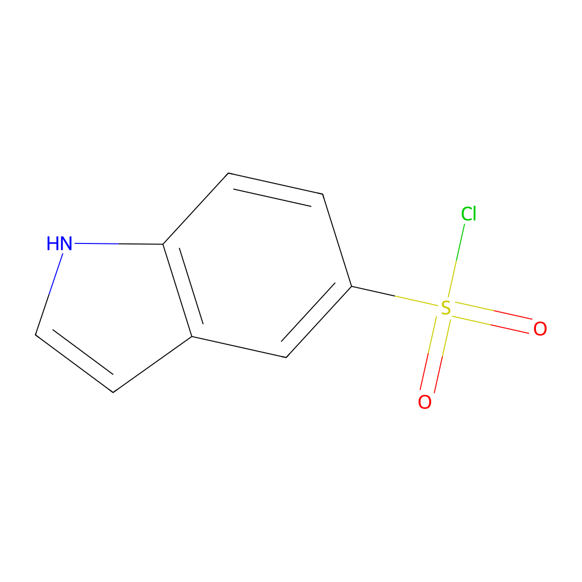 1H-indole-5-sulfonyl chloride molecular structure, CAS 1094209-33-2