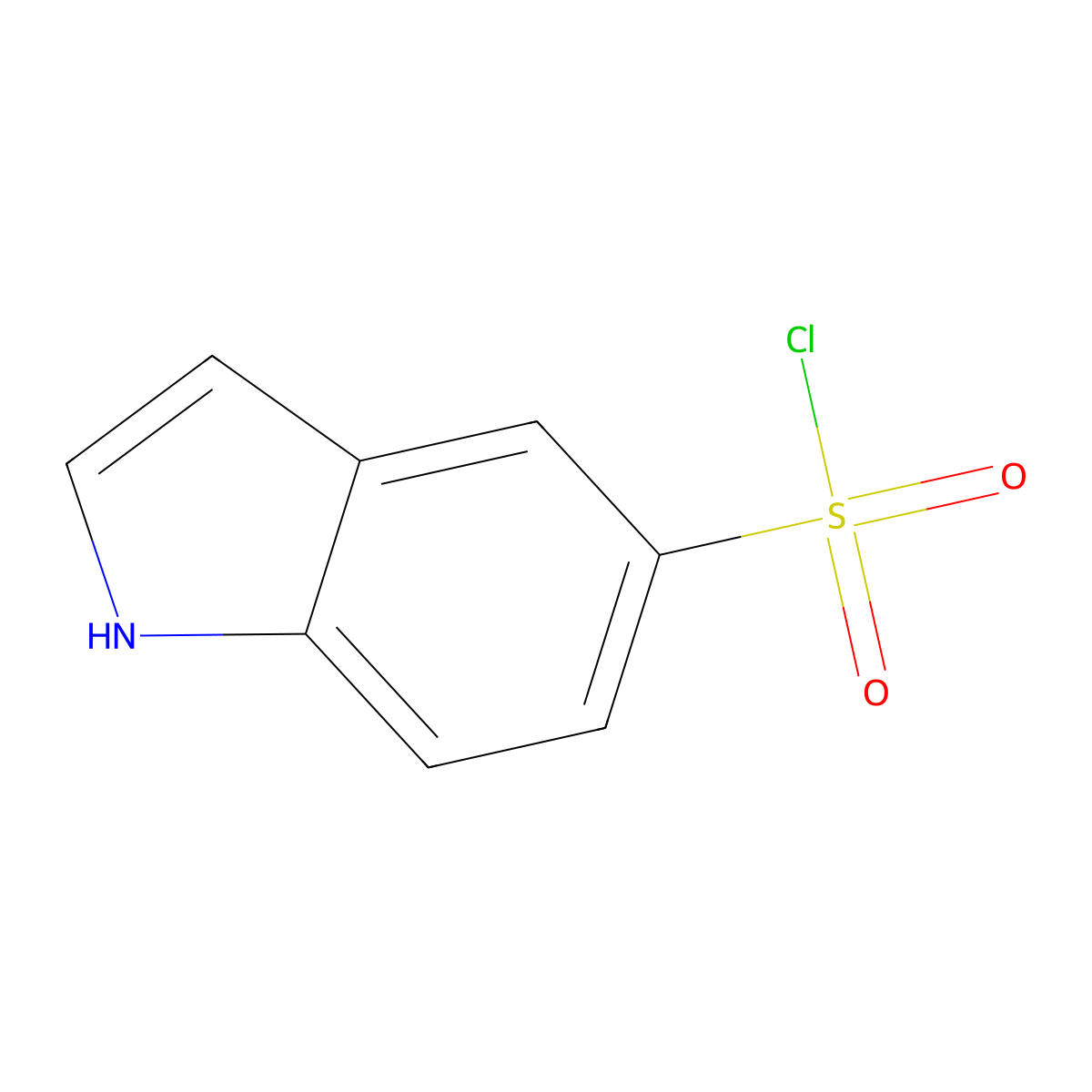 1H-indole-5-sulfonyl chloride molecular structure, CAS 1094209-33-2