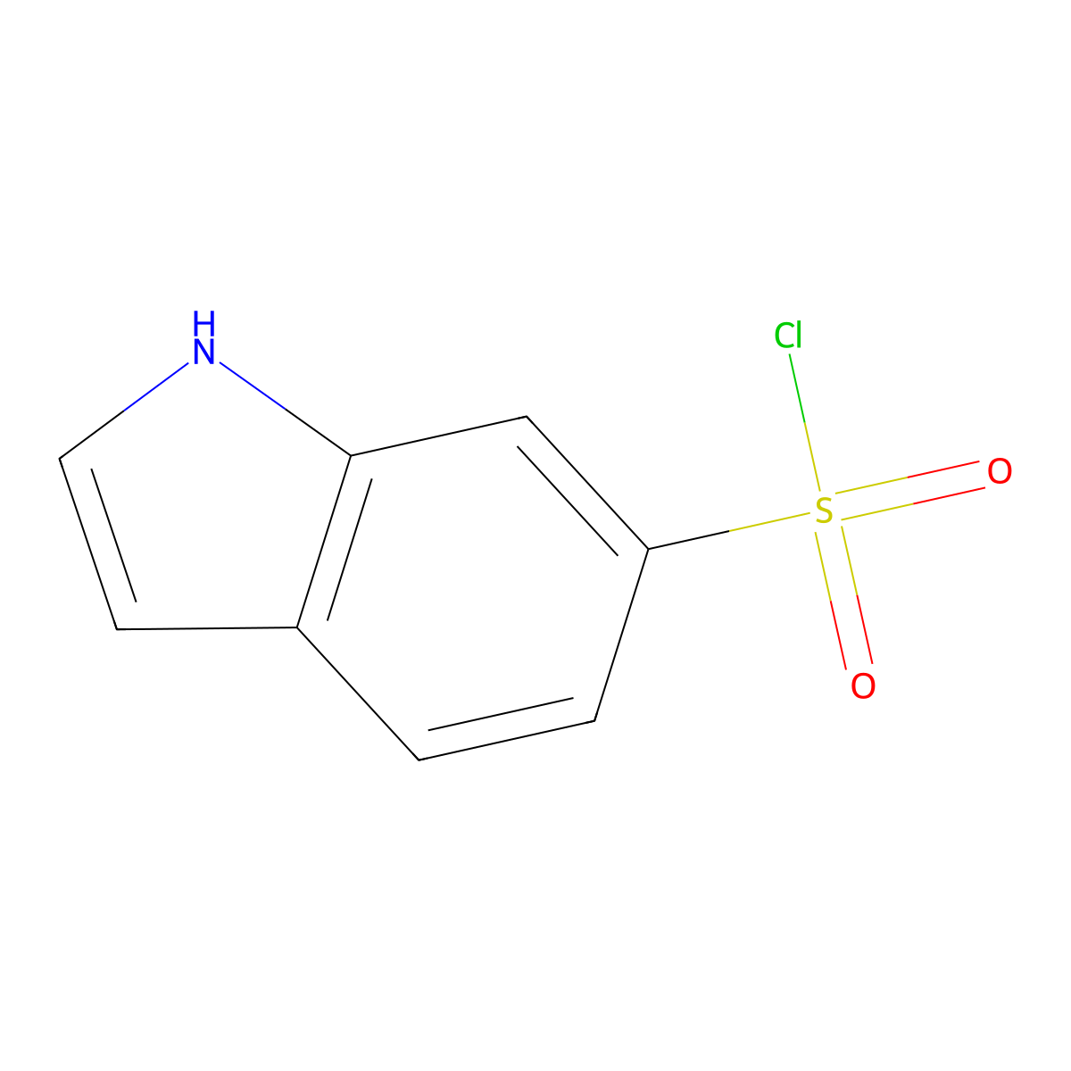 1H-indole-6-sulfonyl chloride molecular structure, CAS 1094209-34-3