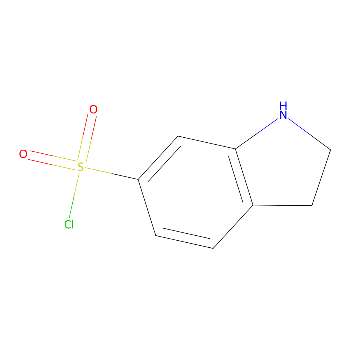 2,3-Dihydro-1H-indole-6-sulfonyl chloride molecular structure, CAS 1094209-35-4