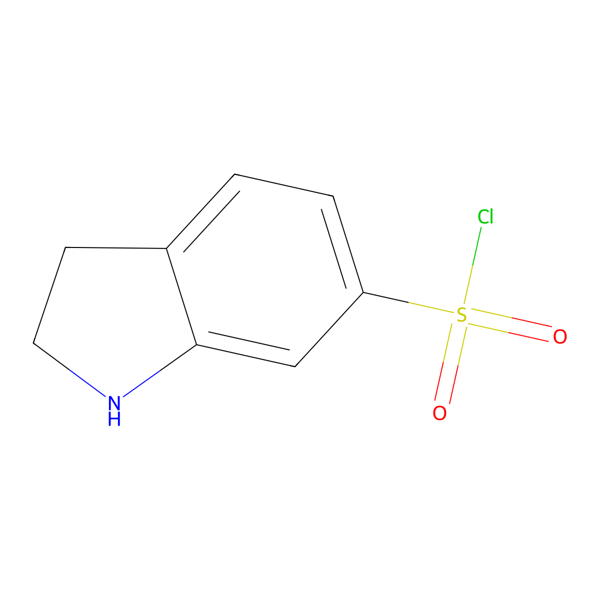 2,3-Dihydro-1H-indole-6-sulfonyl chloride molecular structure, CAS 1094209-35-4