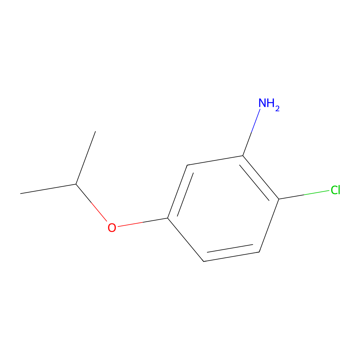2-Chloro-5-isopropoxyaniline molecular structure, CAS 109421-13-8