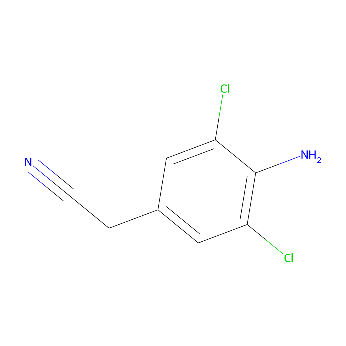 2-(4-Amino-3,5-dichlorophenyl)acetonitrile molecular structure, CAS 109421-34-3