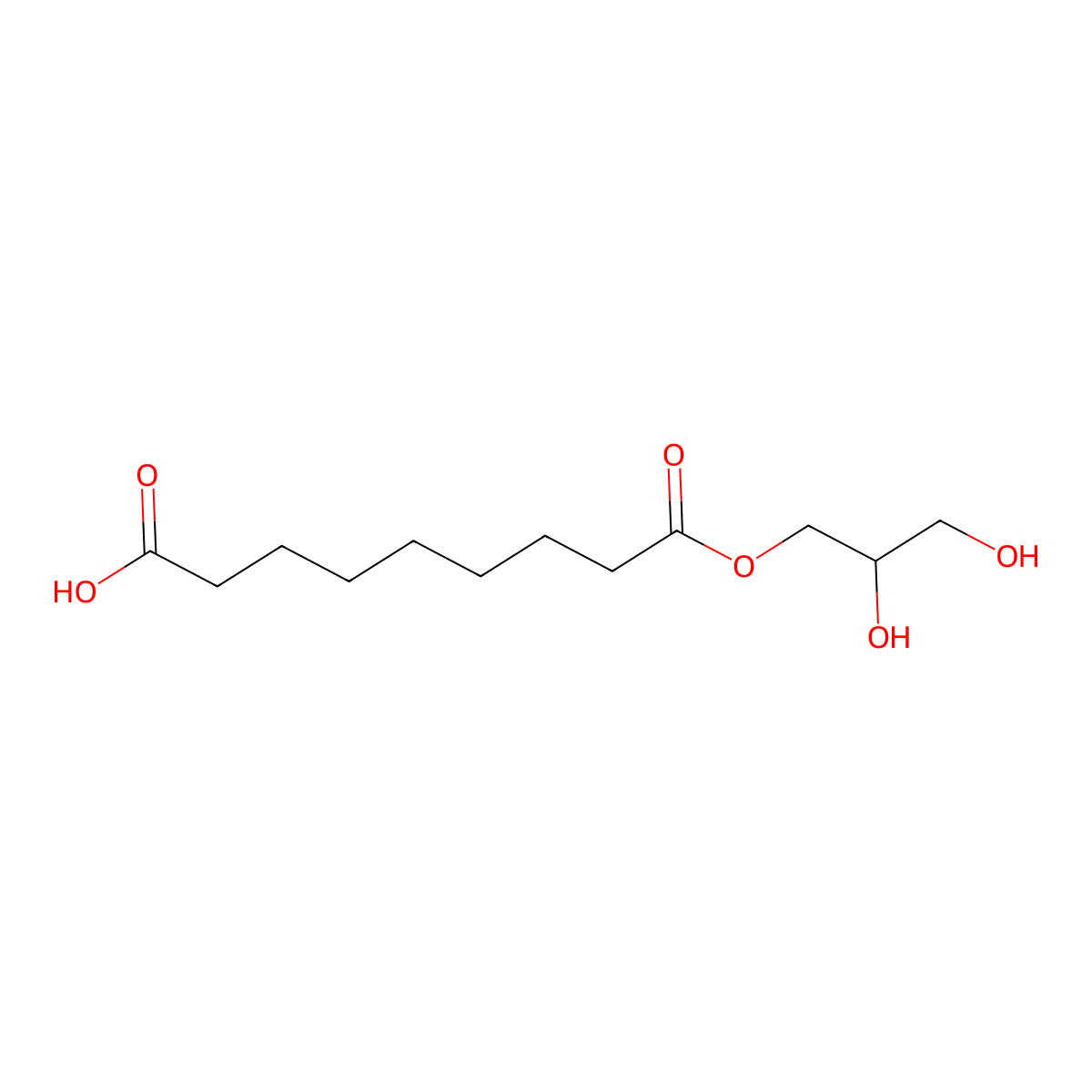 9-(2,3-Dihydroxypropoxy)-9-oxononanoic acid molecular structure, CAS 109421-77-4