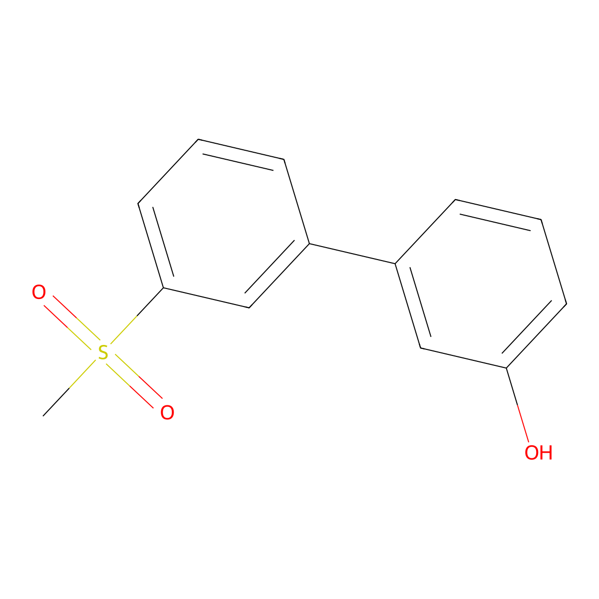 3'-(Methylsulfonyl)-[1,1'-biphenyl]-3-ol molecular structure, CAS 1094217-64-7
