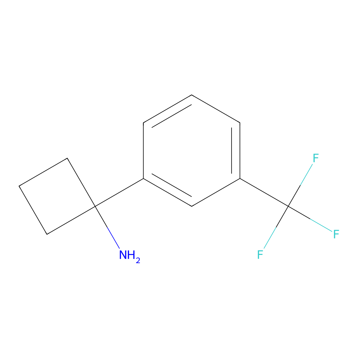 1-(3-(Trifluoromethyl)phenyl)cyclobutan-1-amine molecular structure, CAS 1094218-35-5