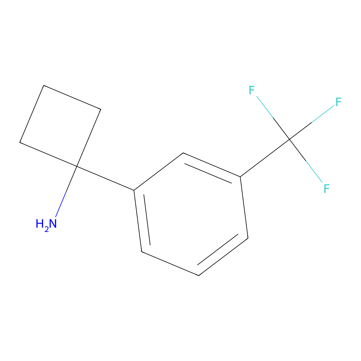 1-(3-(Trifluoromethyl)phenyl)cyclobutan-1-amine molecular structure, CAS 1094218-35-5