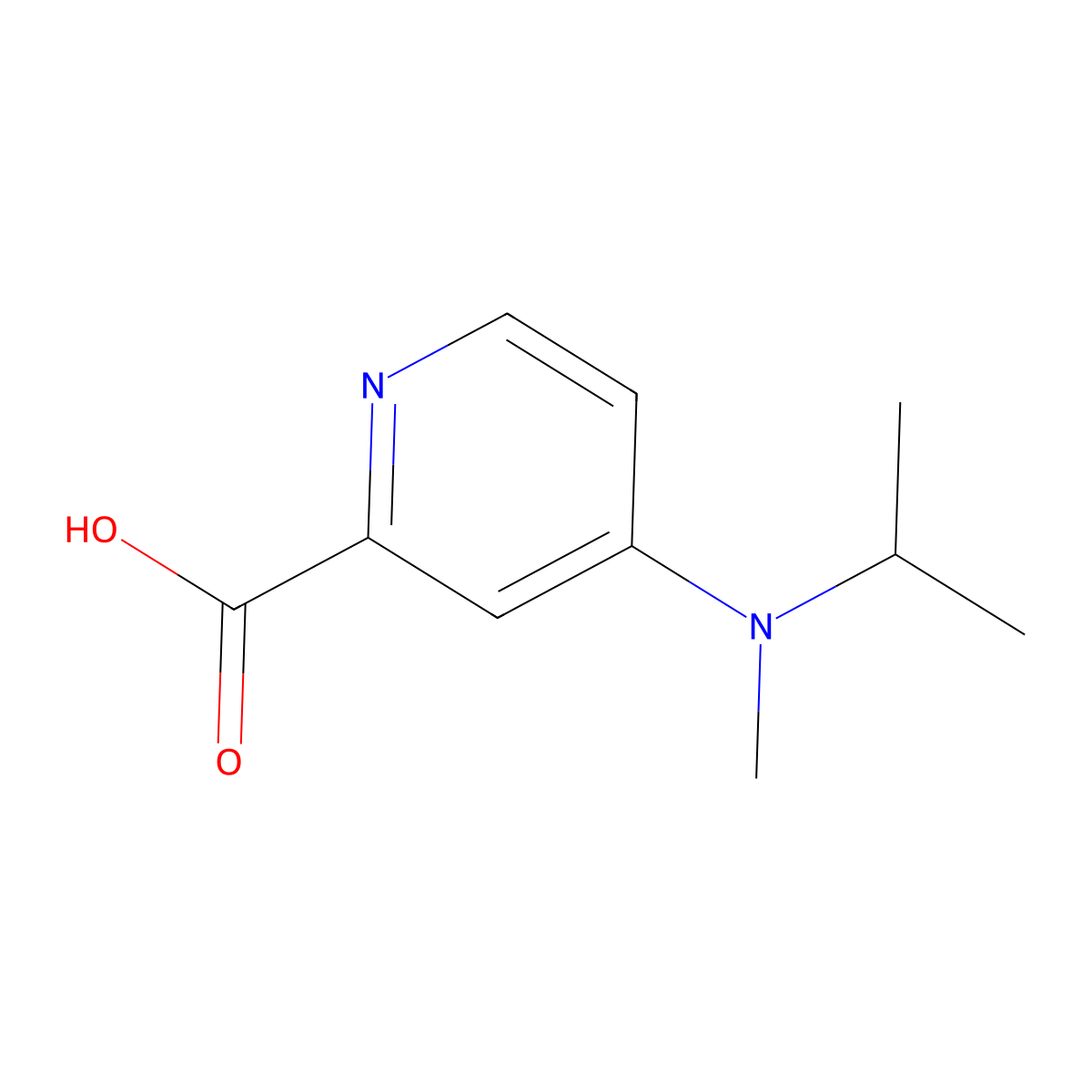 4-[Methyl(propan-2-yl)amino]pyridine-2-carboxylic acid molecular structure, CAS 1094219-13-2