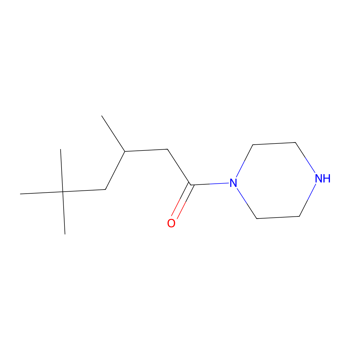 3,5,5-Trimethyl-1-(piperazin-1-yl)hexan-1-one molecular structure, CAS 1094220-86-6
