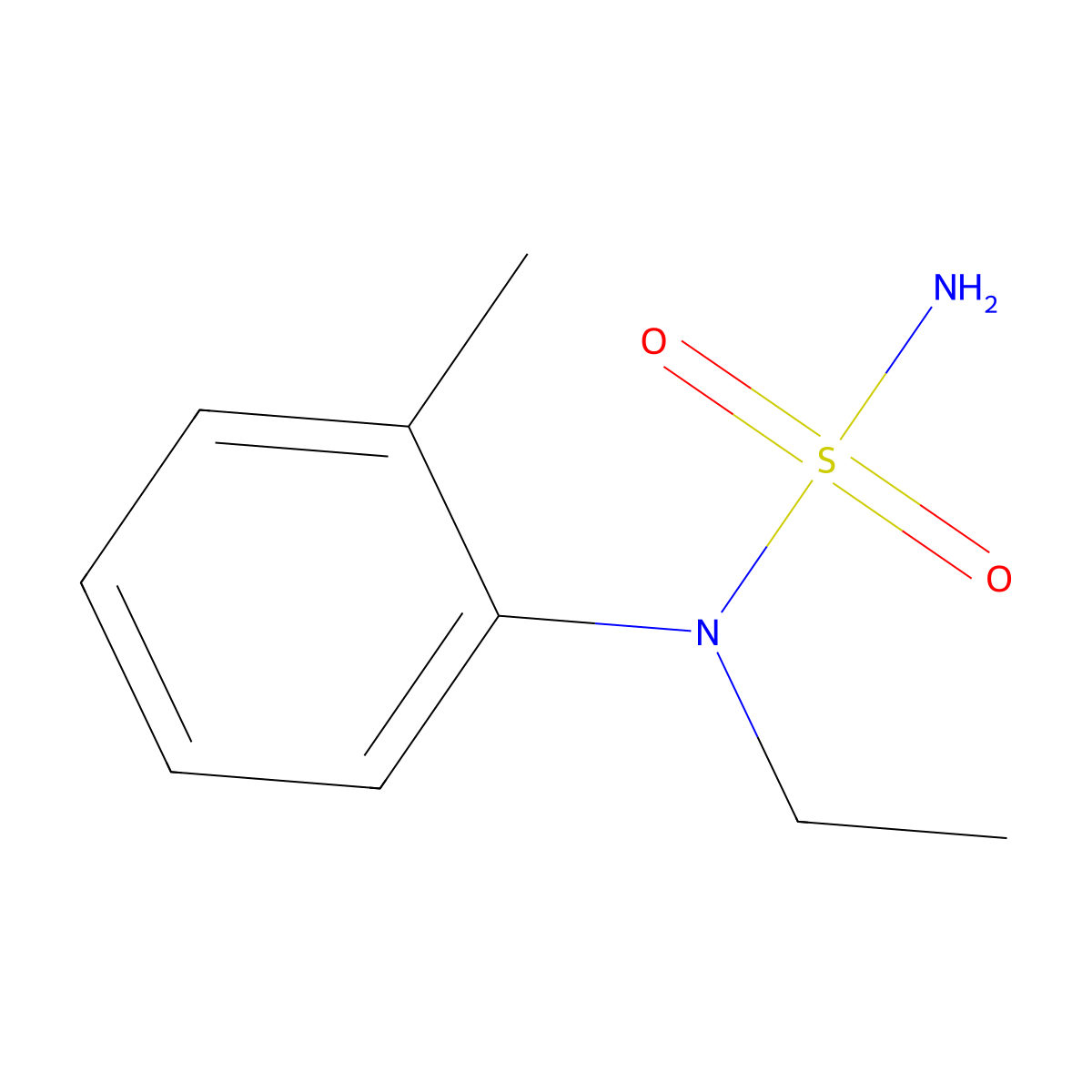 N-ethyl-N-(2-methylphenyl)aminosulfonamide molecular structure, CAS 1094222-84-0