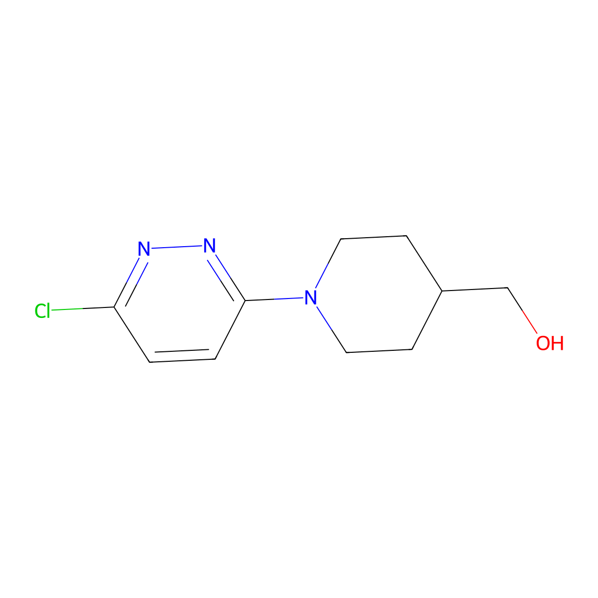 (1-(6-Chloropyridazin-3-yl)piperidin-4-yl)methanol molecular structure, CAS 1094223-48-9