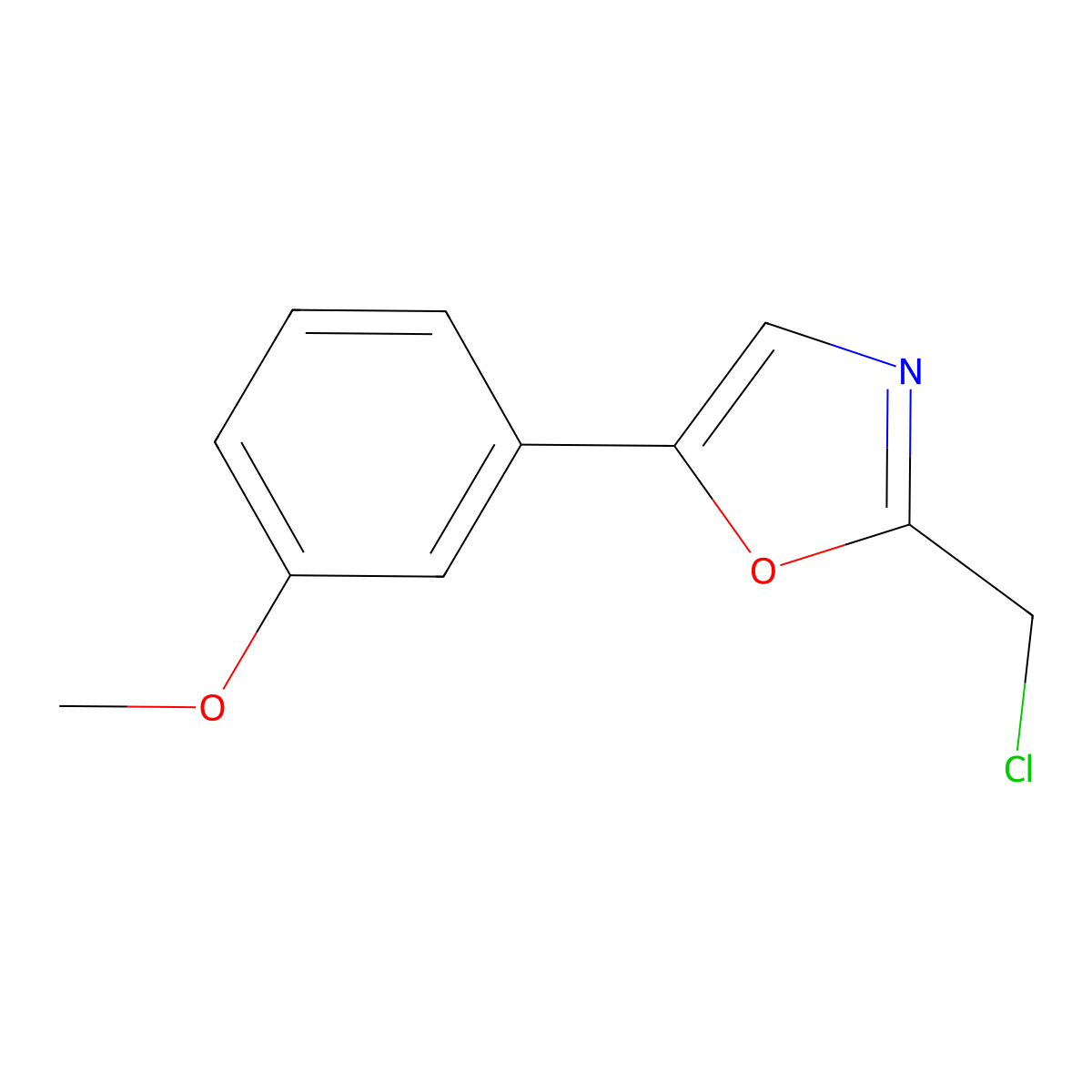 2-(Chloromethyl)-5-(3-methoxyphenyl)oxazole molecular structure, CAS 1094226-46-6