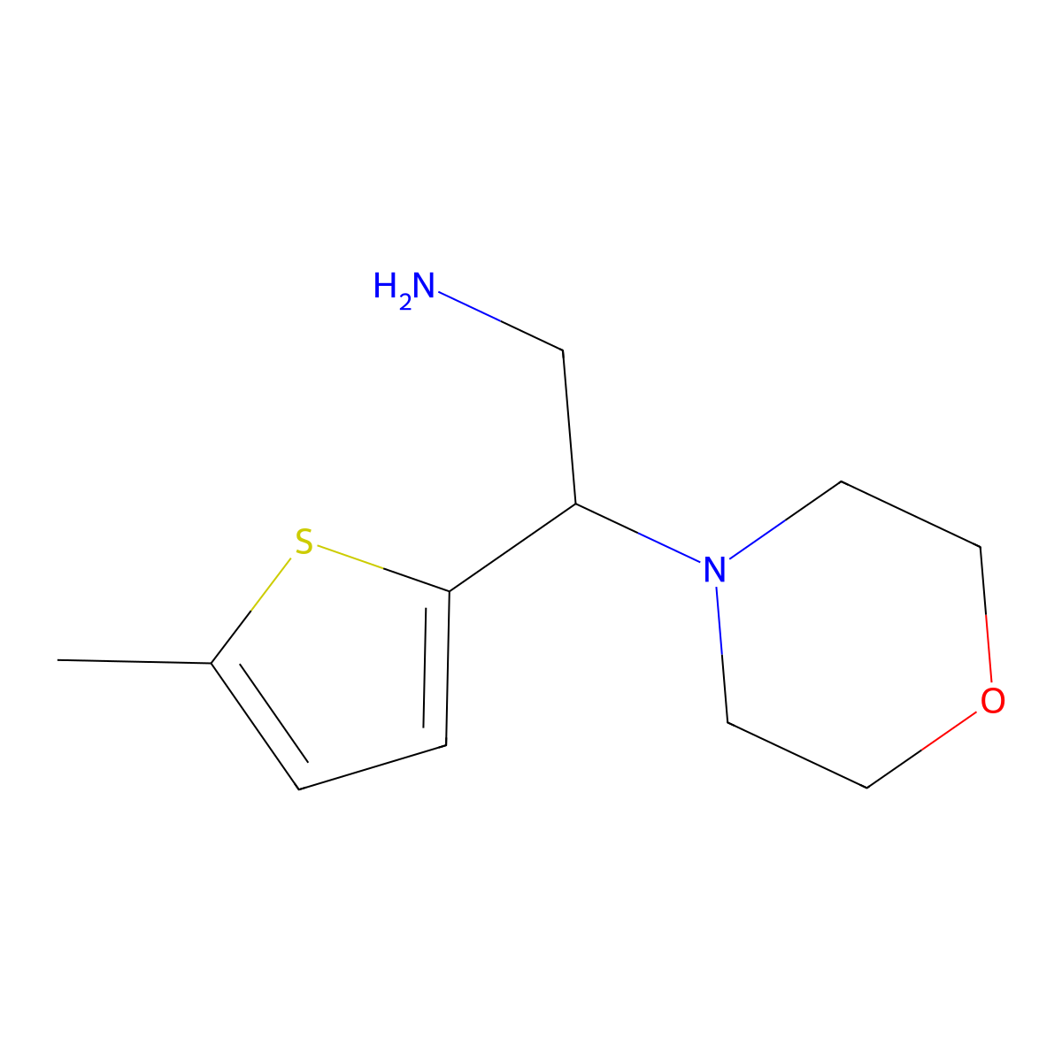 2-(5-Methylthiophen-2-yl)-2-(morpholin-4-yl)ethan-1-amine molecular structure, CAS 1094226-79-5