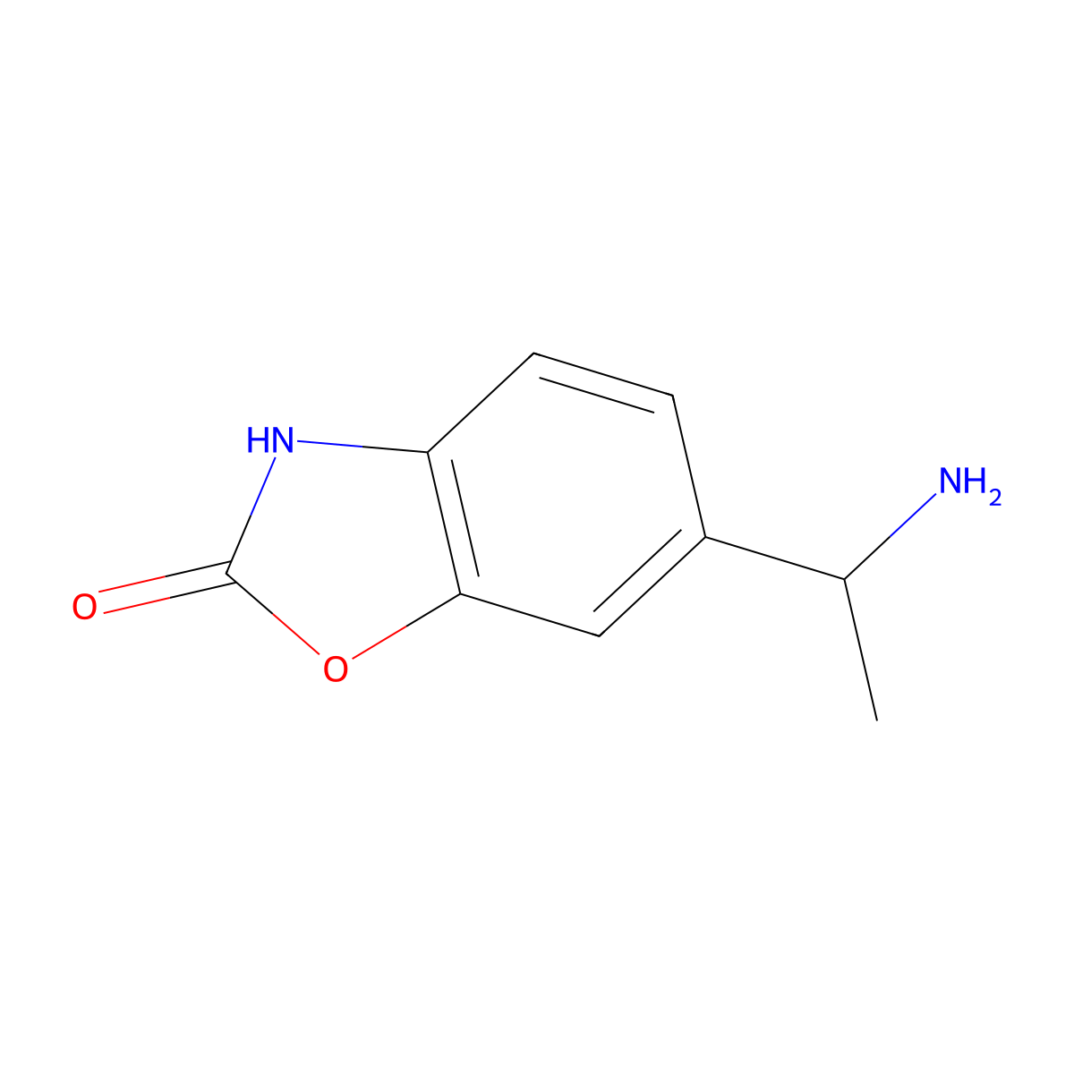 6-(1-Aminoethyl)-2,3-dihydro-1,3-benzoxazol-2-one molecular structure, CAS 1094228-53-1