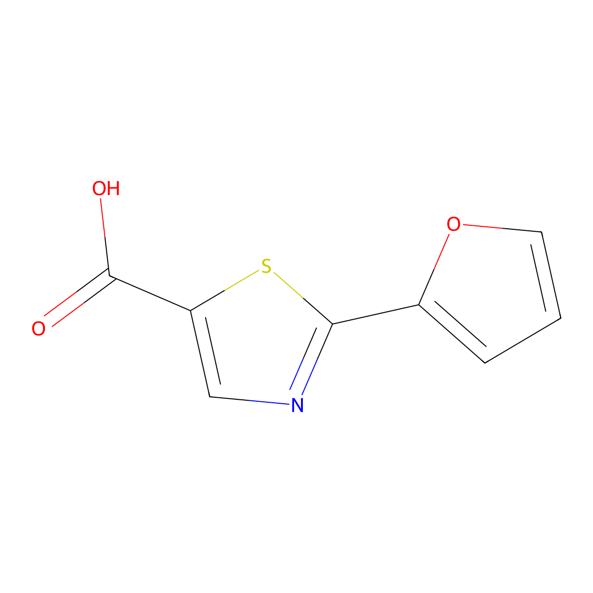 2-(Furan-2-yl)-1,3-thiazole-5-carboxylic acid molecular structure, CAS 1094230-08-6