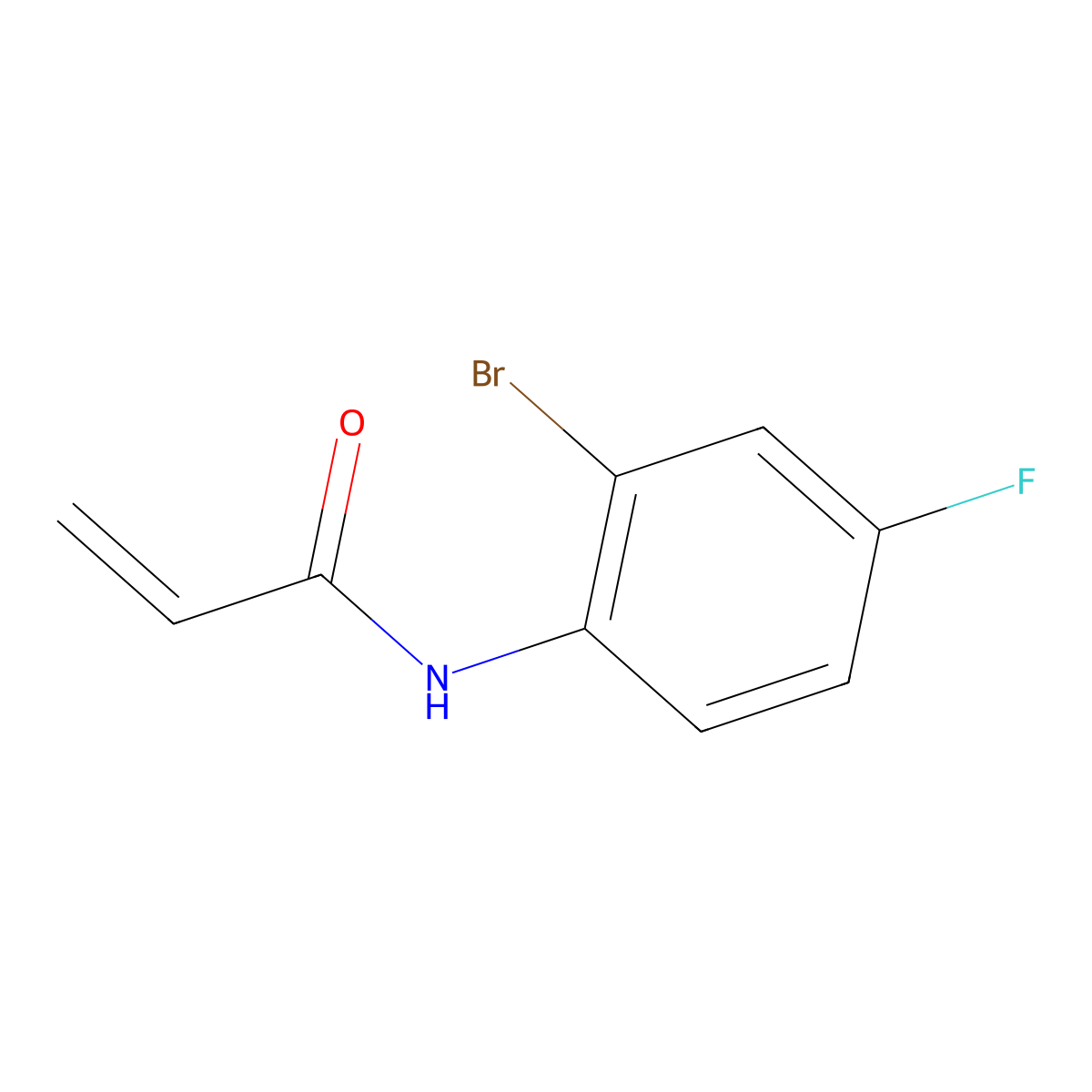 N-(2-bromo-4-fluorophenyl)prop-2-enamide molecular structure, CAS 1094231-21-6