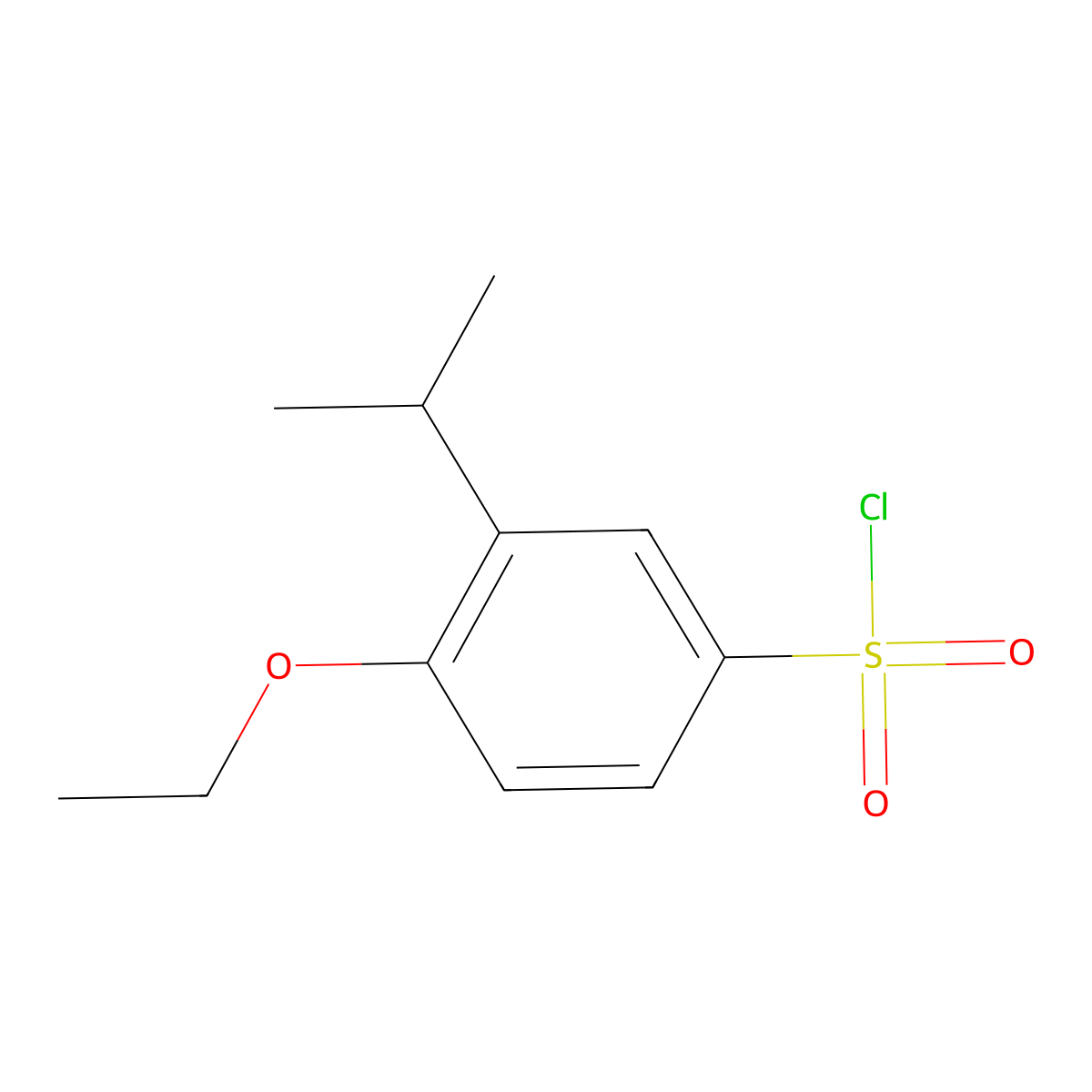 4-Ethoxy-3-(propan-2-yl)benzene-1-sulfonyl chloride molecular structure, CAS 1094231-47-6