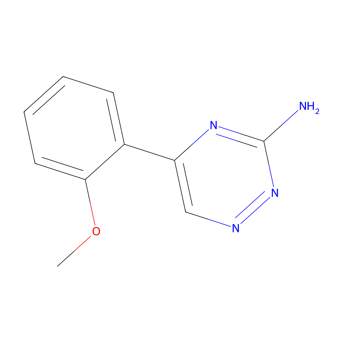 5-(2-Methoxyphenyl)-1,2,4-triazin-3-amine molecular structure, CAS 1094231-72-7