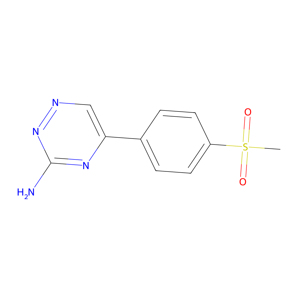 5-(4-Methanesulfonylphenyl)-1,2,4-triazin-3-amine molecular structure, CAS 1094231-73-8