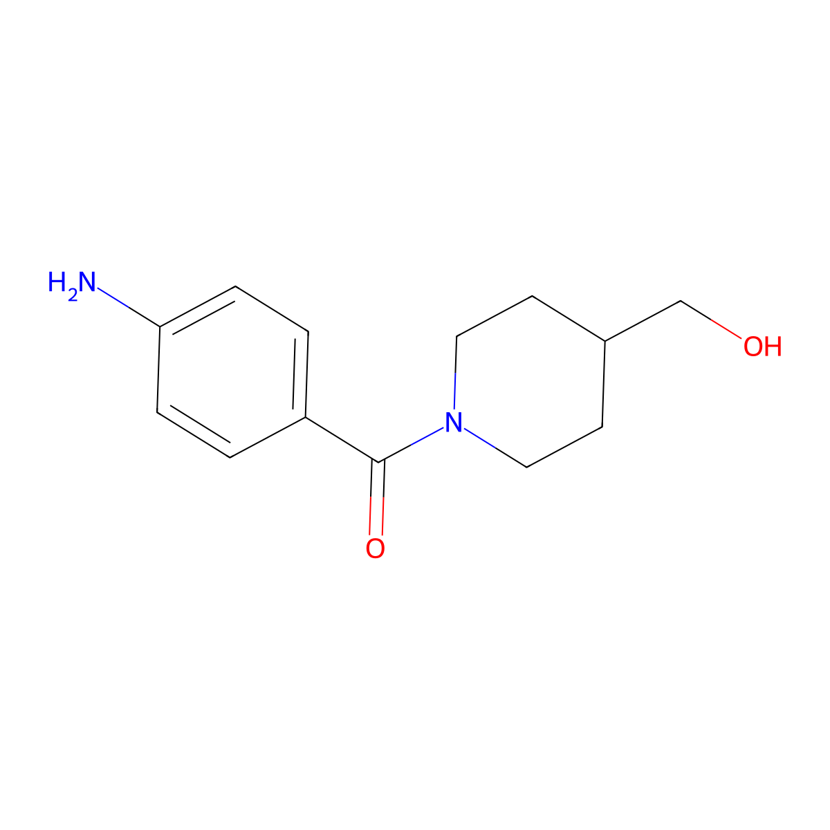 [1-(4-Aminobenzoyl)piperidin-4-yl]methanol molecular structure, CAS 1094233-84-7