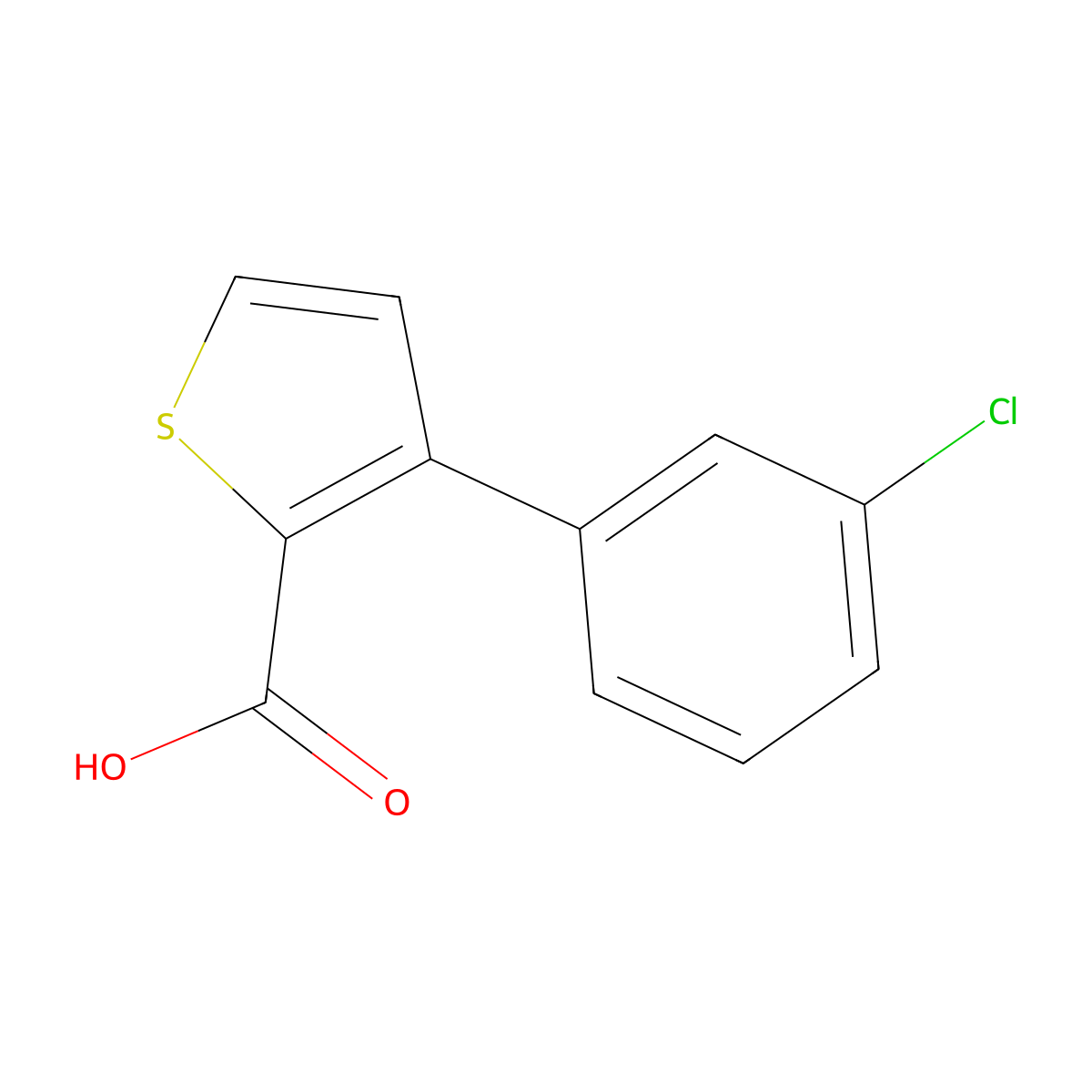 3-(3-Chlorophenyl)thiophene-2-carboxylic acid molecular structure, CAS 1094236-72-2