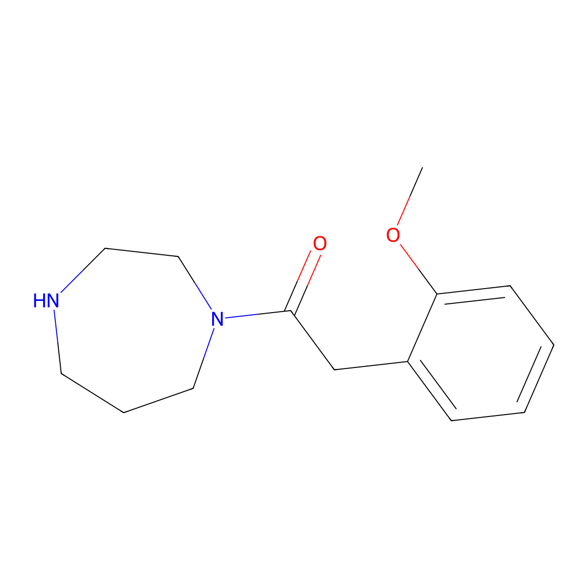 1-(1,4-Diazepan-1-yl)-2-(2-methoxyphenyl)ethan-1-one molecular structure, CAS 1094240-13-7